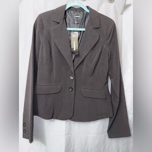 My Michelle Women's Sz L Black, Fully Lined, 2 Button Front, Fitted Blazer